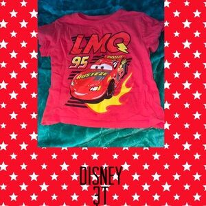 Disney Cars Lightning McQueen T-Shirt - Pink and Yellow
